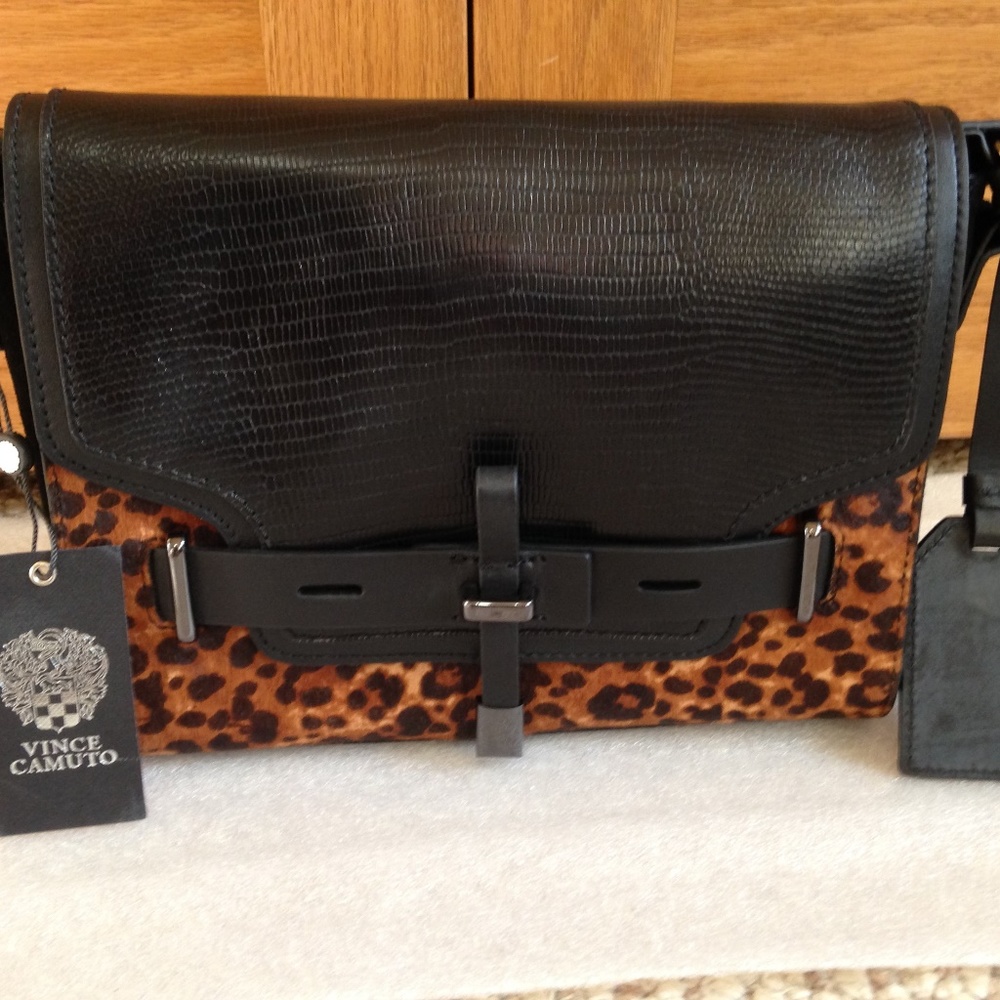 VINCE CAMUTO -Max -Leather/Calf Hair Crossbody - NEW with Tag